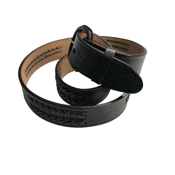 Vtg Mens Belt Black Leather
38 Handcrafted Mexico
Cowboy Rodeo Western 1.5" - Picture 5 of 16